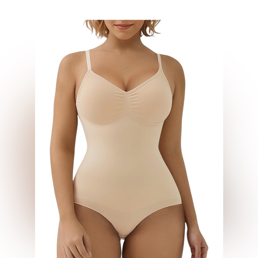 SHAPERX Bodysuit NEW SZ5215 Beige Size 2X/3X Tummy Control Shape-wear